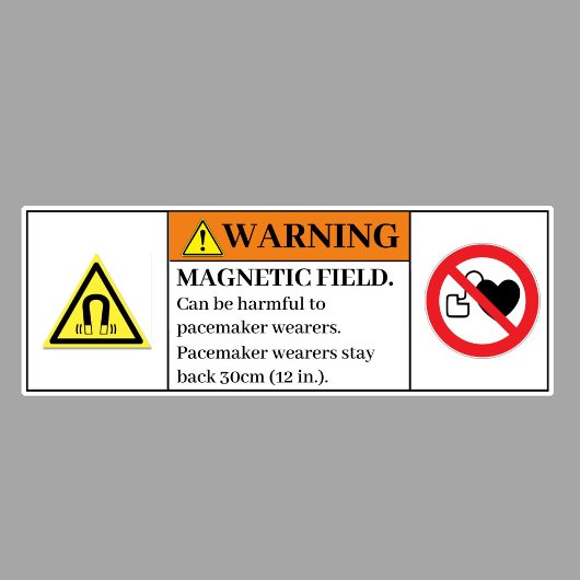 Waarschuwing Magnetisch veldlabel М265 Sticker