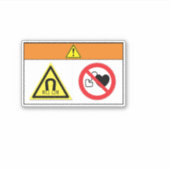 Waarschuwing/magnetisch veldlabel sticker (Voorkant)