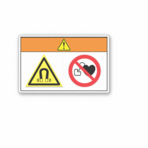 Waarschuwing/magnetisch veldlabel sticker