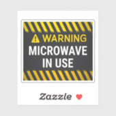 Waarschuwing Magnetron in Gebruik Sticker (Vel)