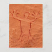 Waarschuwing Man Briefkaart (Voorkant)