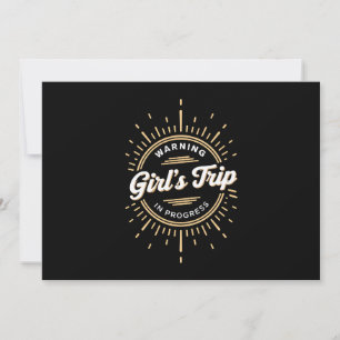 Waarschuwing Meidenreis in Uitvoering Zomer Vakant Kaart