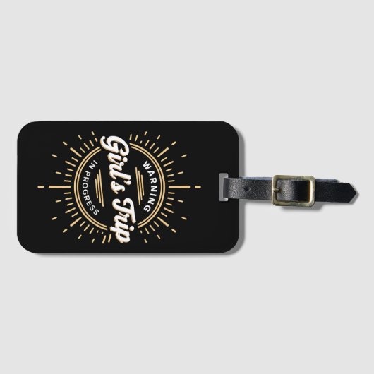 Waarschuwing Meisjes Reis in Vooruitgang Zomer Vak Bagagelabel (Voorkant (horizontaal))