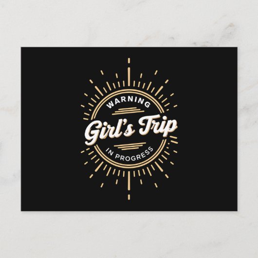 Waarschuwing Meisjes Reis in Vooruitgang Zomer Vak Briefkaart (Voorkant)