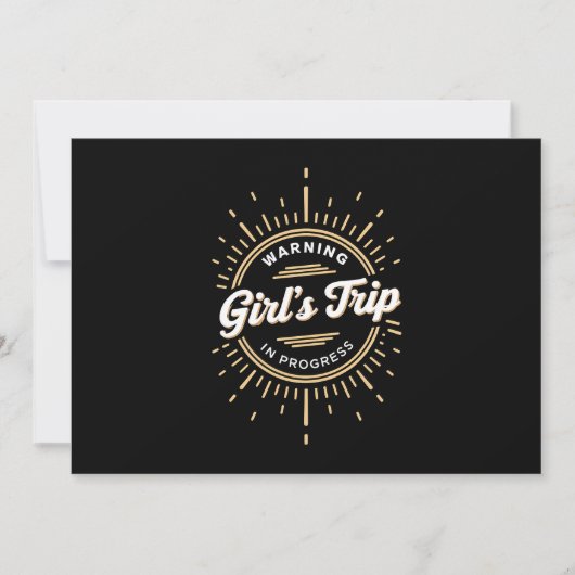 Waarschuwing Meisjes Reis in Vooruitgang Zomer Vak Kaart (Voorkant)