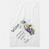 Waarschuwing mensen slaan is illegaal theedoek (Verticaal)