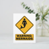 Waarschuwing: Mermaids Briefkaart (Staand voorkant)