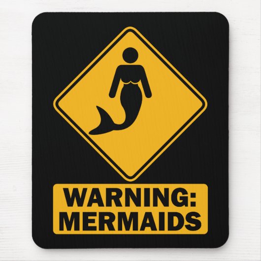 Waarschuwing: Mermaids Muismat (Voorkant)