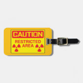 Waarschuwing met betrekking tot stralingsgevaar in bagagelabel (Voorkant horizontaal)