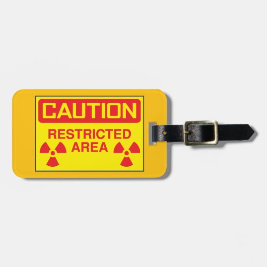 Waarschuwing met betrekking tot stralingsgevaar in bagagelabel (Voorkant horizontaal)