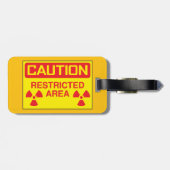 Waarschuwing met betrekking tot stralingsgevaar in bagagelabel (Achterkant horizontaal)