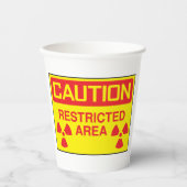 Waarschuwing met betrekking tot stralingsgevaar in papieren bekers (Voorkant)