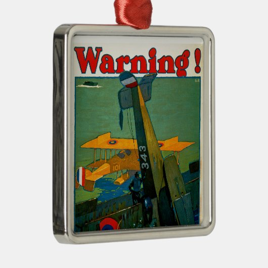 Waarschuwing! Metalen Ornament (Rechts)