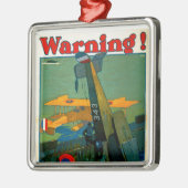 Waarschuwing! Metalen Ornament (Links)