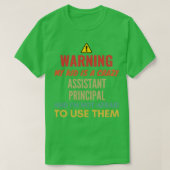 Waarschuwing Mijn Kind is een gek assistent hoofd  T-shirt (Design voorkant)