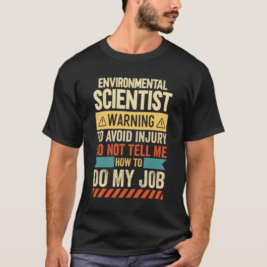 Waarschuwing milieuwetenschappen t-shirt (Voorkant)