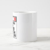 Waarschuwing milieuwetenschapsleraar hard op het w grote koffiekop (Voorkant)