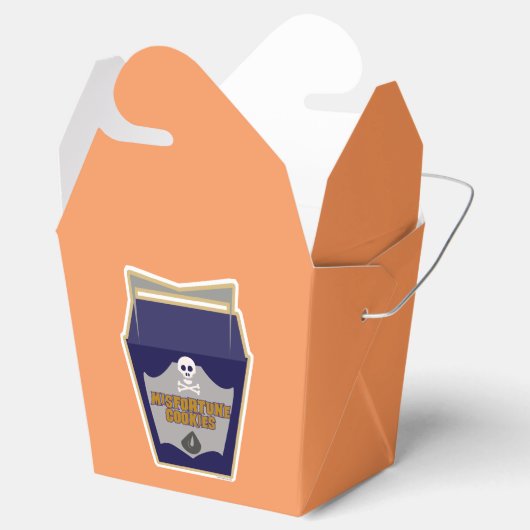 Waarschuwing Misfortuin Koekjes Halloween Slogan Bedankdoosjes (Geopend)