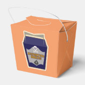 Waarschuwing Misfortuin Koekjes Halloween Slogan Bedankdoosjes (Achterkant)