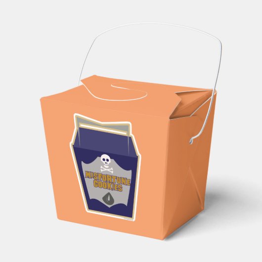 Waarschuwing Misfortuin Koekjes Halloween Slogan Bedankdoosjes (Voorkant Zijde)