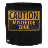 Waarschuwing Mistletoe Zone Gevaar Kerstkus Rugtassen (Verwijderbaar gezicht)