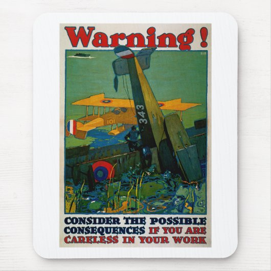 Waarschuwing! Muismat (Voorkant)