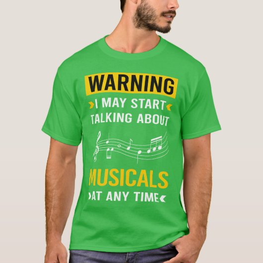 Waarschuwing Musicals Musical boy T-shirt (Voorkant)