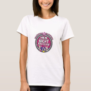 Waarschuwing: nacht aan de gang t-shirt