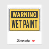 Waarschuwing Nat Schilderswerk Sticker (Vel)