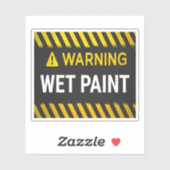 Waarschuwing natte verf sticker (Vel)