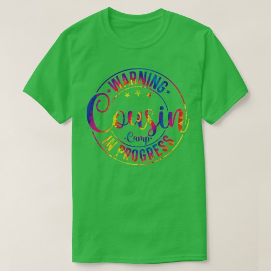 Waarschuwing Neef Camp in Progress Summer Camping T-shirt (Design voorkant)