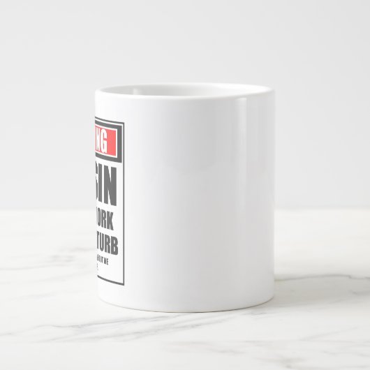 Waarschuwing neef hard op het werk stoort niet grote koffiekop (Voorkant)