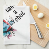 Waarschuwing neem een schot theedoek (Quarter Fold)