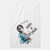 Waarschuwing neem een schot theedoek (Verticaal)