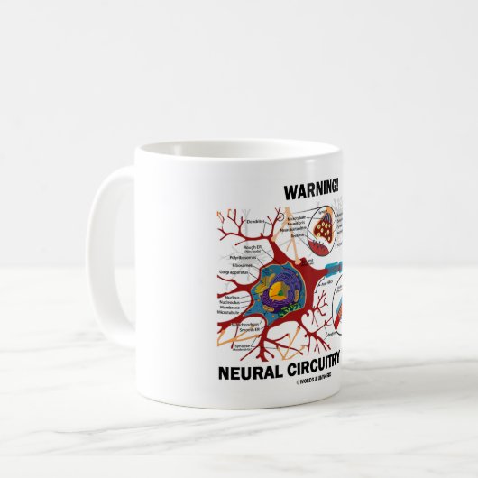 Waarschuwing! Neurale Circuitry Inside (Neuron Syn Koffiemok (Voorkant links)