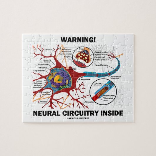 Waarschuwing! Neurale Circuitry Inside (Neuron Syn Legpuzzel (Horizontaal)