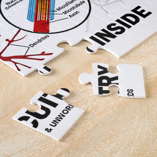 Waarschuwing! Neurale Circuitry Inside (Neuron Syn Legpuzzel (Zijkant)