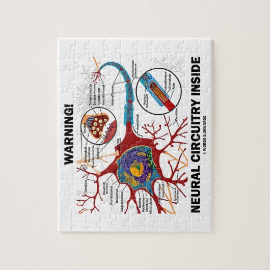 Waarschuwing! Neurale Circuitry Inside (Neuron Syn Legpuzzel (Verticaal)