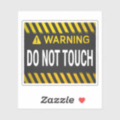Waarschuwing Niet Aanraken Sticker (Vel)