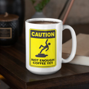Waarschuwing Niet Genoeg Drank Aanpasbaar Koffiemok
