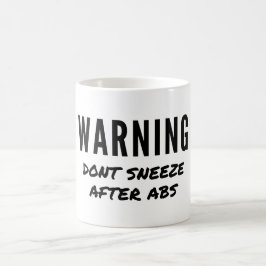 Waarschuwing Niet niezen na ABS training Koffiemok