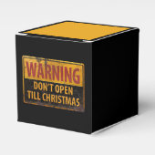 WAARSCHUWING Niet openen Tot Kerstmis niet tekenen Bedankdoosjes (Voorkant Zijde)