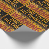 WAARSCHUWING Niet openen Tot Kerstmis niet tekenen Cadeaupapier (Hoek)