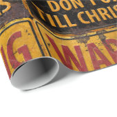 WAARSCHUWING Niet openen Tot Kerstmis niet tekenen Cadeaupapier (Rol Hoek)