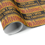 WAARSCHUWING Niet openen Tot Kerstmis niet tekenen Cadeaupapier (Rol Hoek)