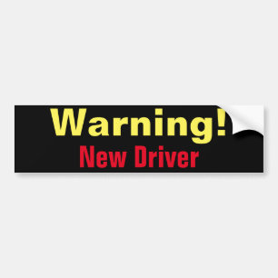 Waarschuwing nieuwe driver Bumpersticker