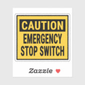 Waarschuwing Noodstop Schakelaar Sticker (Vel)