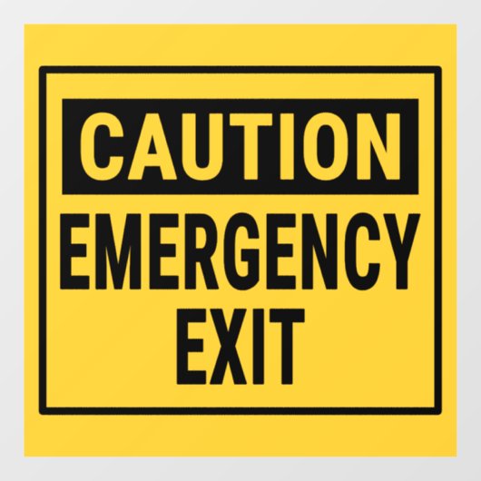 Waarschuwing nooduitgang raamsticker (Vel)