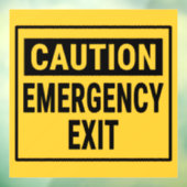 Waarschuwing nooduitgang raamsticker (Vel 3)