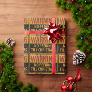 WAARSCHUWING Nr. tot Kerstmis niet tekenen Cadeaupapier